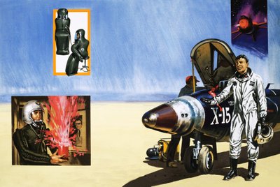 Um piloto de X-15 respira o ar do deserto de English School