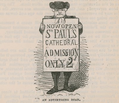 Um reitor publicitário; desenho animado de English School
