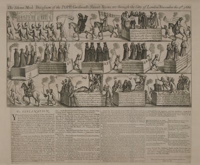 Uma procissão anti-católica, 1680 de English School