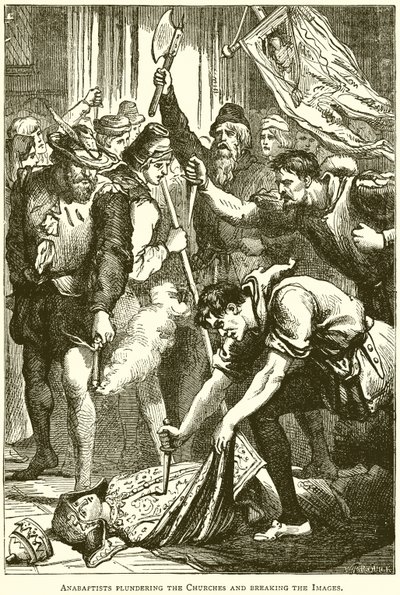 Anabatistas saqueando as igrejas e quebrando as imagens de English School