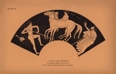 Educação na Grécia Antiga: Uma lição de equitação, Montagem (litografia) de English School