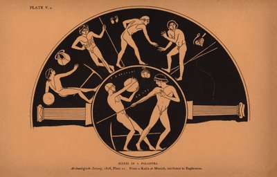 Educação na Grécia Antiga: Cenas numa Palaistra (litografia) de English School