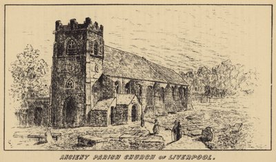 Ancient Parish Church of Liverpool (gravura) de English School