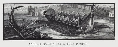 Ancient gallery fight, from Pompeii (gravura) de English School