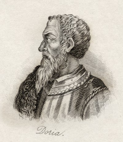 Andrea Doria, do &39;Crabb&39;s Historical Dictionary&39;, publicado em 1825 de English School