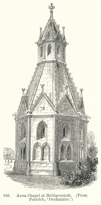 Capela de Anna em Heiligenstadt (gravura) de English School
