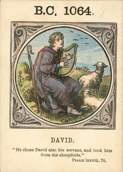 Anno Mundi: BC 1064, David (litografia a cores) de English School
