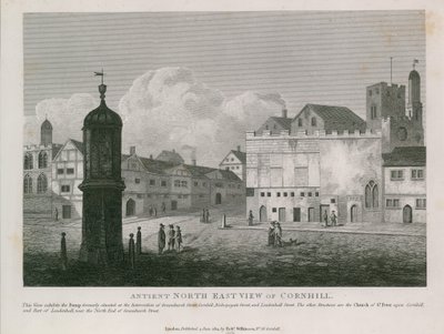 Antient nordeste vista de Cornhill de English School