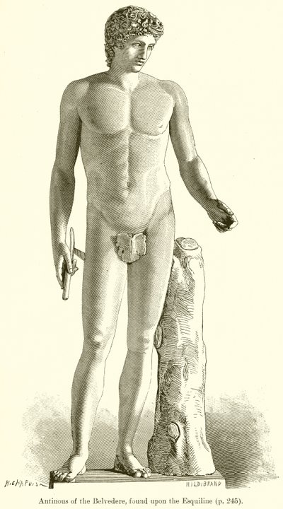 Antinous do Belvedere, encontrado no Esquilino de English School