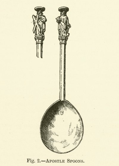 Colheres de Apóstolo (gravura) de English School