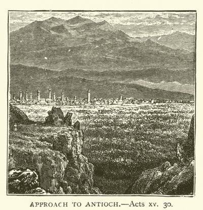 Abordagem de Antioquia, Atos, xv, 30 (gravura) de English School