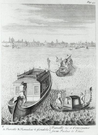 Aproximando Veneza de água de Pádua, de algumas observações feitas em viajar pela França, Itália etc. nos anos 1720-22 por Edward Wright, publicado em 1730 de English School