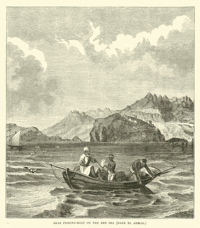 Barco de pesca árabe no Mar Vermelho, Bahr el Ahmar de English School