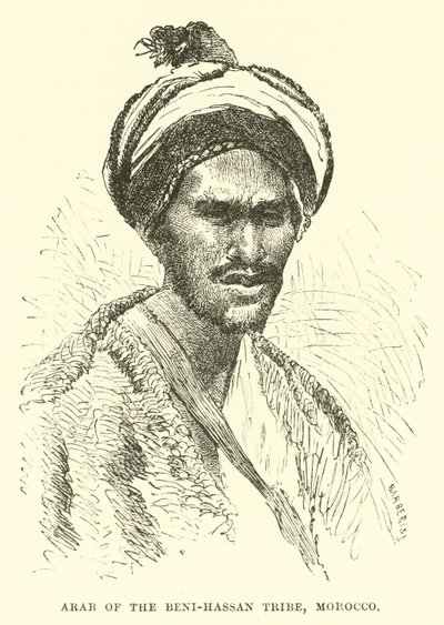 Árabe da tribo Beni-Hassan, Marrocos de English School