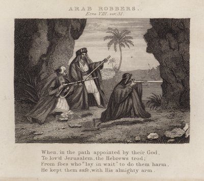 Ladrões árabes, Ezra VIII, ver 31 (gravura) de English School