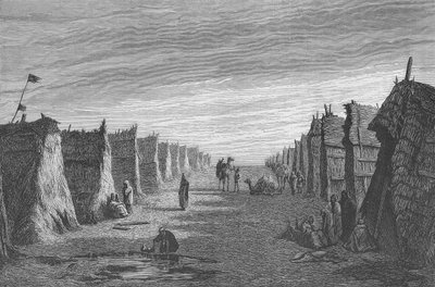 Aldeia árabe perto de Port Said de English School