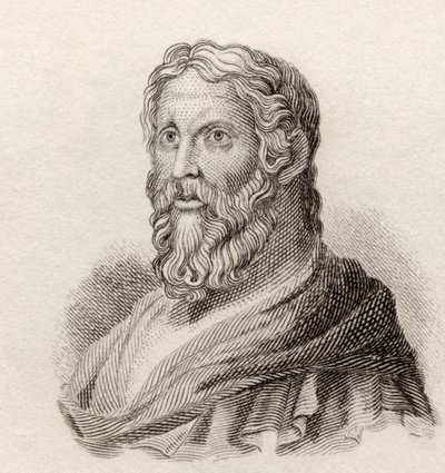 Aristófanes, c. 446 a c. 386 AC. Dramaturgo cómico da Grécia Antiga, do pub Crabb