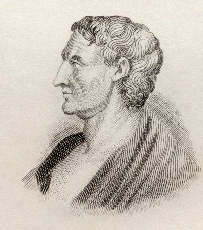 Aristóteles, do "Crabbes Historical Dictionary", publicado em 1825 de English School