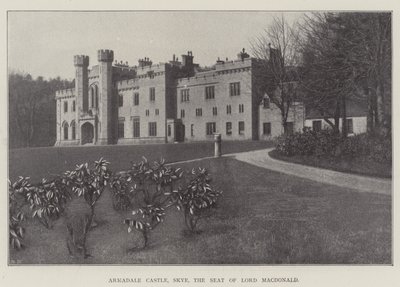 Castelo Armadale, Skye, a Sede do Senhor Macdonald (litho) de English School