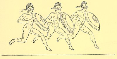 Corrida armada, ilustração da história da Grécia por Victor Duruy, 1890 (imagem digital melhorada) de English School