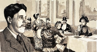 Arnold Bennett foi inspirado a escrever "The Old Wives" Tale quando ele observou uma grande dama em um restaurante de English School