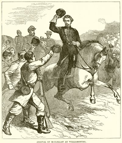 Chegada de McClellan em Williamsburg de English School