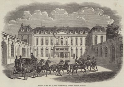 Chegada do Bey of Tunis, no Palais d