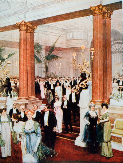 Chegando para o jantar no Savoy em 1912 de English School