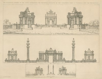 Impressões de artistas para monumentos de English School