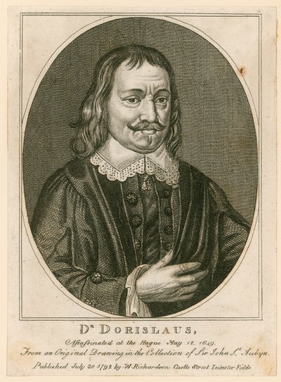 Assassinato do Dr. Isaac Dorislaus, maio de 1649 (gravura) de English School
