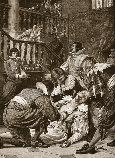 Assassinato do Duque de Buckingham, ilustração de 