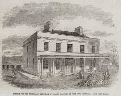 Asilo para a recepção temporária de soldados insanos, em Fort Pitt, Chatham de English School