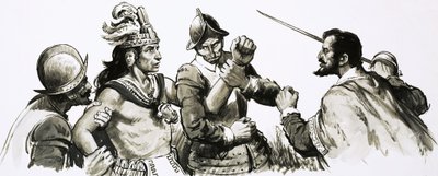 Atahualpa, o rei-deus inca, veio ao encontro dos invasores espanhóis de uma maneira amigável de English School