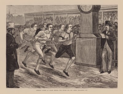 Desportos desportivos em Lillie Bridge, final da Taça da China (gravura) de English School