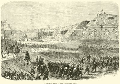 Ataque a Paris pelas tropas de Versalhes, março de 1871 de English School