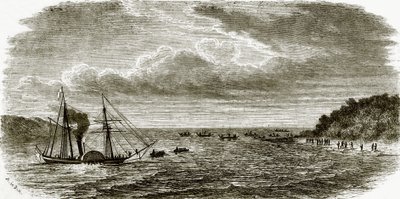Ataque a um navio de guerra britânico pelos nativos de Andaman de English School