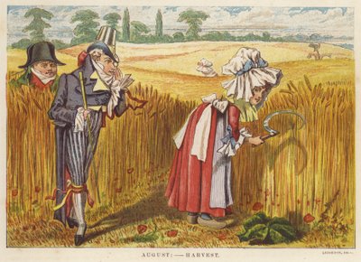 Agosto: colheita (cor litho) de English School