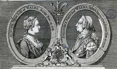 Augusta, Princesa de Gales (1719-72) e Frederick Louis, Príncipe de Gales (1707-51), memorial da Gentleman