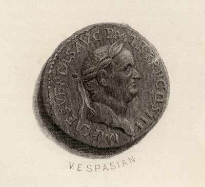 Moeda Aureus, da época de Vespasiano, Tito Flávio Vespasiano de English School