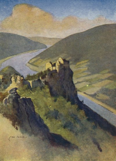 Áustria: Castelo Aggstein, acima do Danúbio de English School