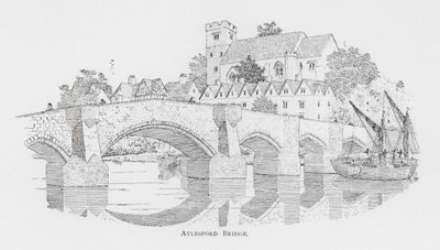 Ponte de Aylesford (litografia) de English School