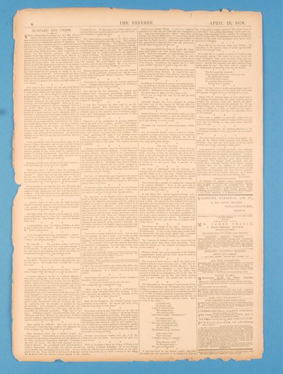Página de trás do árbitro, no.35. 15 de abril de 1878 de English School