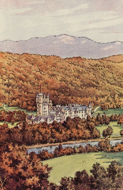 Castelo Balmoral (cor litho) de English School