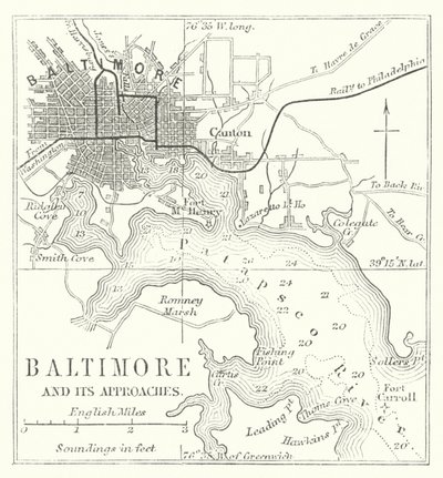 Baltimore e os seus arredores (gravura) de English School