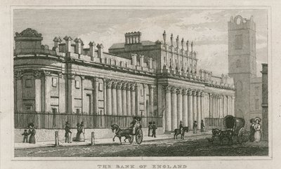 Banco da Inglaterra, Sir John Soanes Frente Sul, 1823 de English School