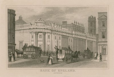 Banco da Inglaterra, Sir John Soanes Frente Sul, 1823 de English School