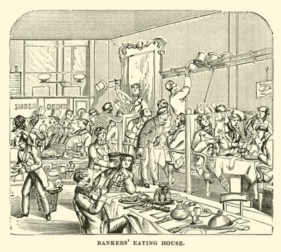 Banqueiros, comendo casa de English School