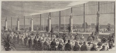 Banquete oferecido no Palácio de Cristal por Sir Joseph e Lady Paxton (gravura) de English School