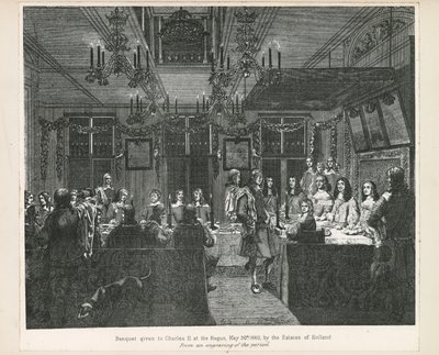 Banquete dado ao rei Carlos II, em 30 de maio de 1660, pelas fazendas da Holanda de English School