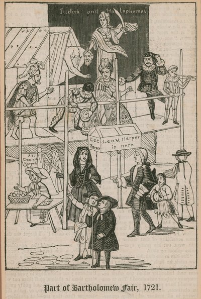 Feira de Bartolomeu, 1721; Lee e Harpers Booth de English School